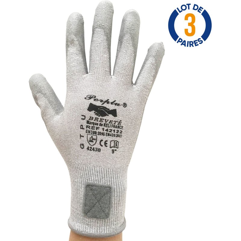 LOT 3 Gants de Manutention Structure HPPE GTPU T08 - KELI