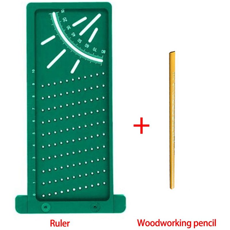 Green Règle d'angle pour menuiserie, jauge de ligne, Type T, mesure de précision, outils de travail manuels ""Nipseyteko