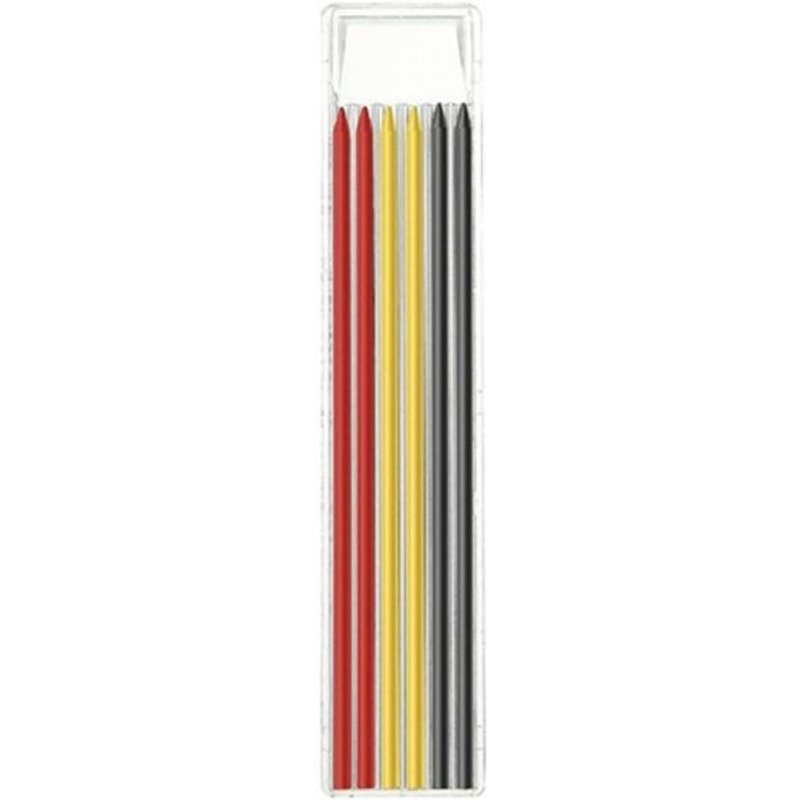 1PC Mix refill Crayon de charpentier solide avec fils de recharge et taille-crayon intégré pour trous profonds, marqueur mécanique, outils de travail du bois ""Nipseyteko