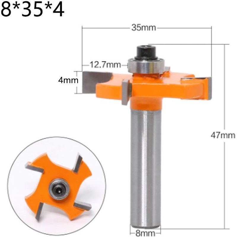 4mm Fraise à bois de qualité industrielle, outil de menuiserie, fraises pour bois ""Nipseyteko