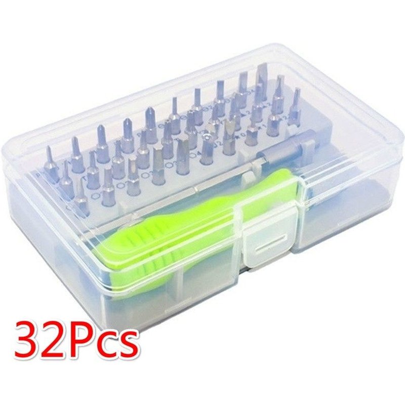 32Pcs Jeu de tournevis 32 en 1 pour réparation d'outils, Kit d'embouts de tournevis magnétiques de précision, entretien de téléphone portable IPad caméra ""Nipseyteko