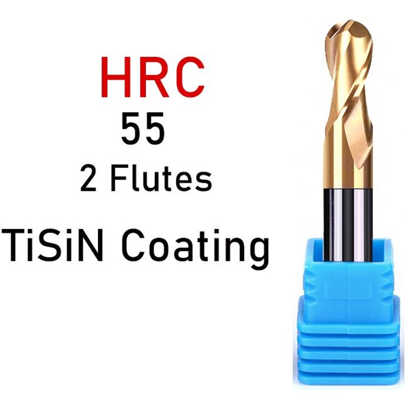 R1X4DX50L HRC55-2F 1PCS XUHAN – fraise CNC en carbure de tungstène, outil de fraisage de mèche R0.5 6mm 8mm 10mm HRC50 55 65 2 4 cannelures ""Nipseyteko