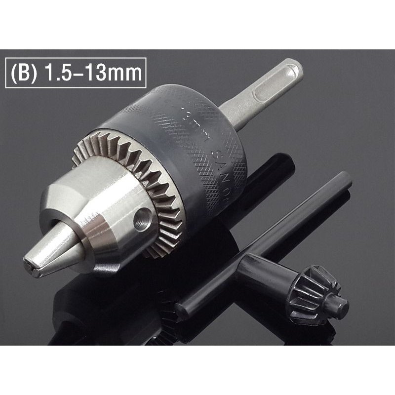 (B) 1.5-13MM Metal Mandrin de perçage à manchon métallique, 1 pièce, 2-13MM /1.5-10MM, perçage à changement rapide adaptateur de Bit convertisseur SDS adaptateur outil matériel accessoires ""Nipseyteko
