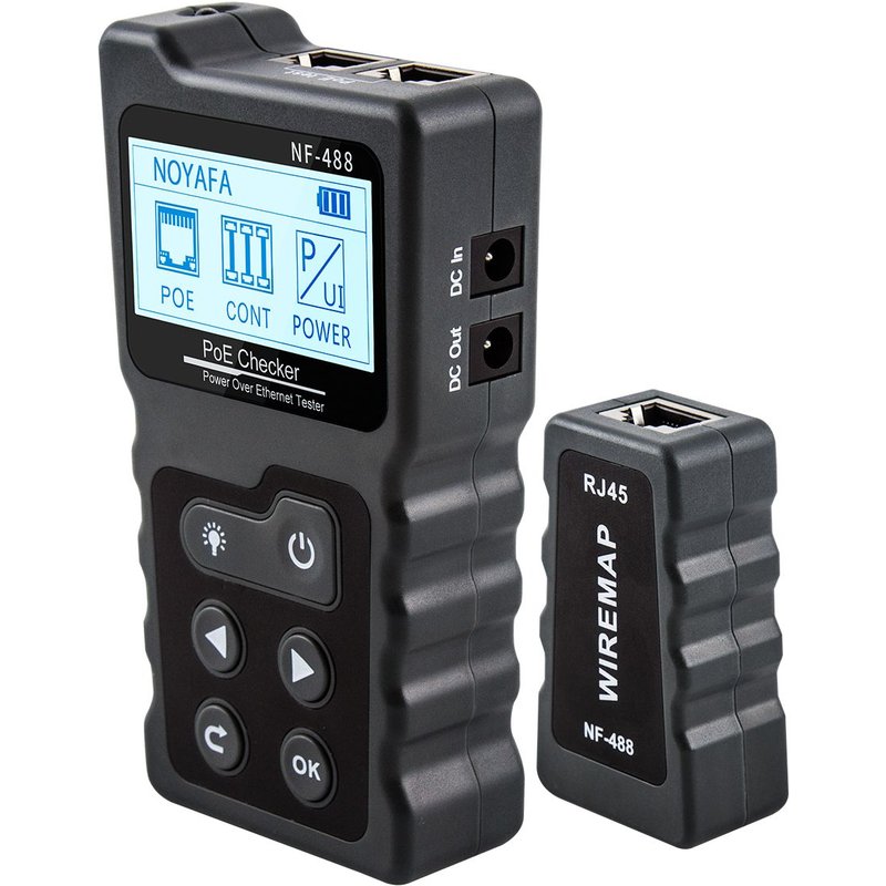 NF-488 NOYAFA – testeur de mesure avec écran Lan NF-8209, outils de réseau, affichage LCD, mesure de longueur ""Nipseyteko