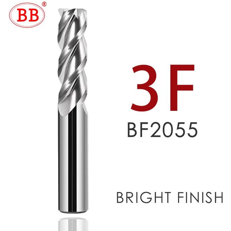 10R3x10x100 3F-BF2055 BB CNC fraise en carbure de tungstène et acier, rayon d'angle, fraise en bout R Bullnose, outil de routeur en métal 3 4 cannelures R0.5 R1 ""Nipseyteko