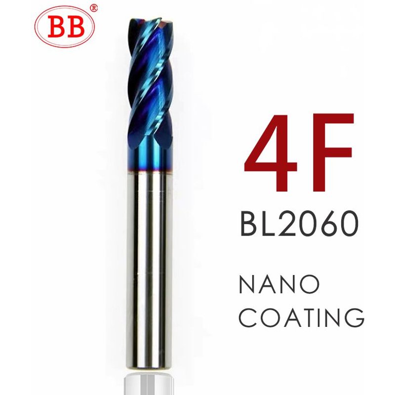 8R0.5x8x150 4F-BL2060 BB CNC fraise en carbure de tungstène et acier, rayon d'angle, fraise en bout R Bullnose, outil de routeur en métal 3 4 cannelures R0.5 R1 ""Nipseyteko