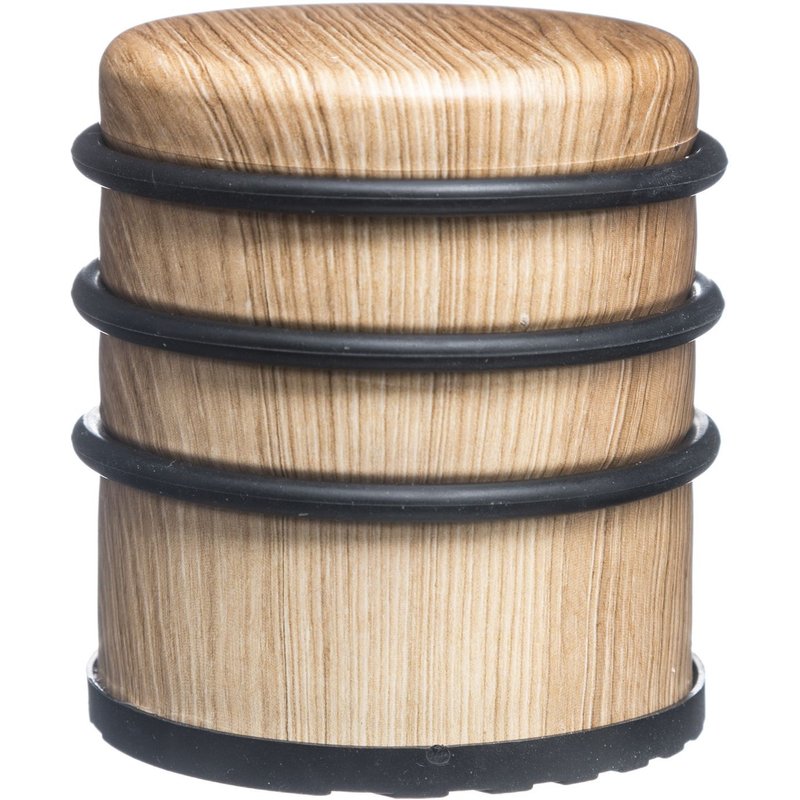 Stop porte en plastique et métal, effet bois naturel