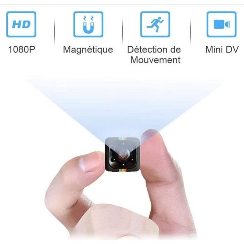 Mini Camera Espion Enregistreur,MHDYT Full HD 1080P Magnetic Spy Cam sans Fil Nanny Caméra Cachée avec Détection de Mouvement
