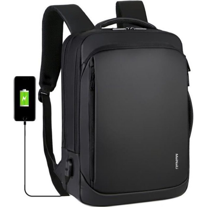 Sac a Dos Ordinateur Portable 12-16 Pouces avec USB Charging Port pour Université d'affaires Fonctionnel Knapsack Backpack