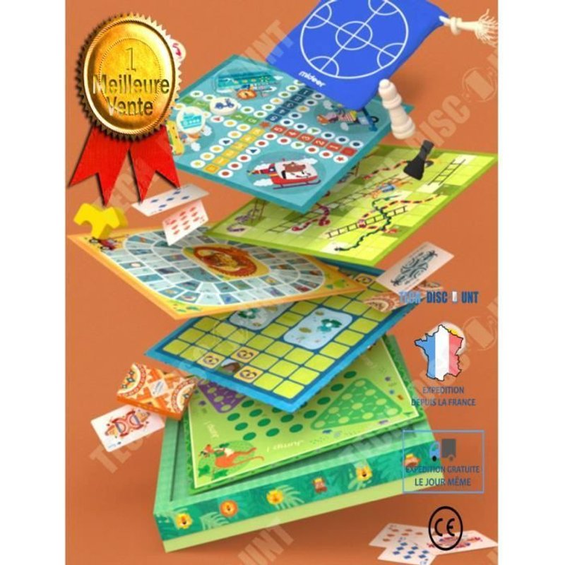 Td? Jeux De Soci?T? Collection De Jeux Multifonctions 32 En 1 Pour Enfants