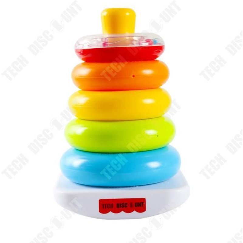 Td® Gobelet Éducatif Jouet 0-3 Ans Infantile Éducatif Jouet D'éducation Précoce Bébé Jouet Anneau Arc-En-Ciel