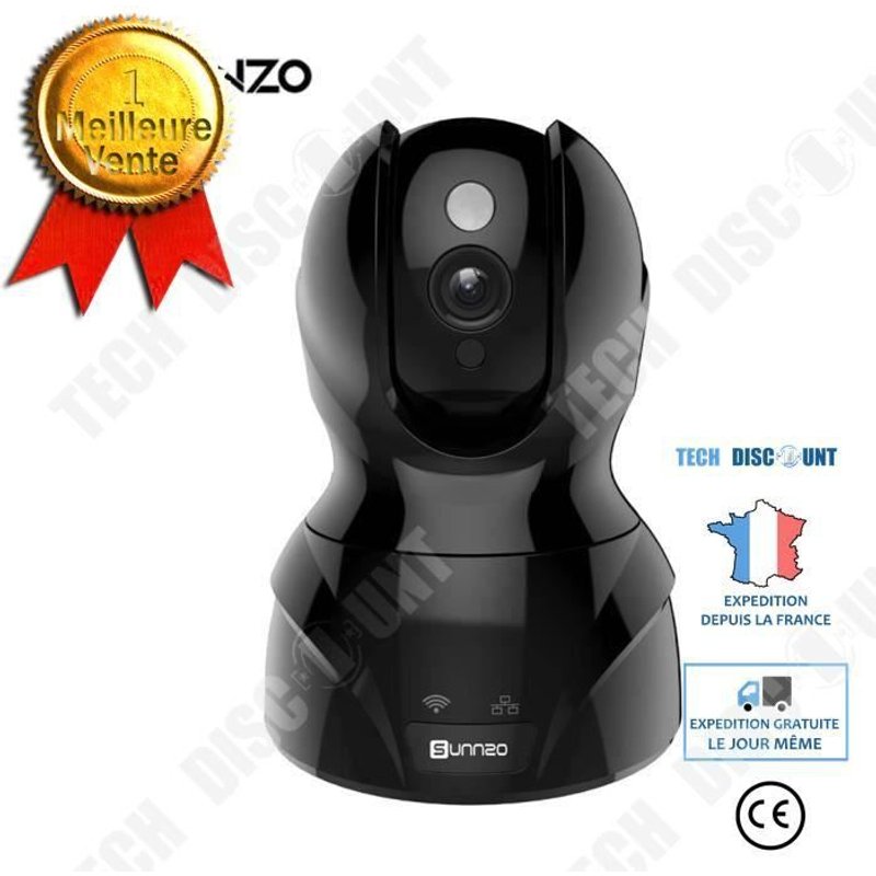 TD® Caméra IP HD WiFi Sans fil avec Audio Bidirectionnel, Détection de Mouvement, Vision Nocturne et Enregistrement à Distance