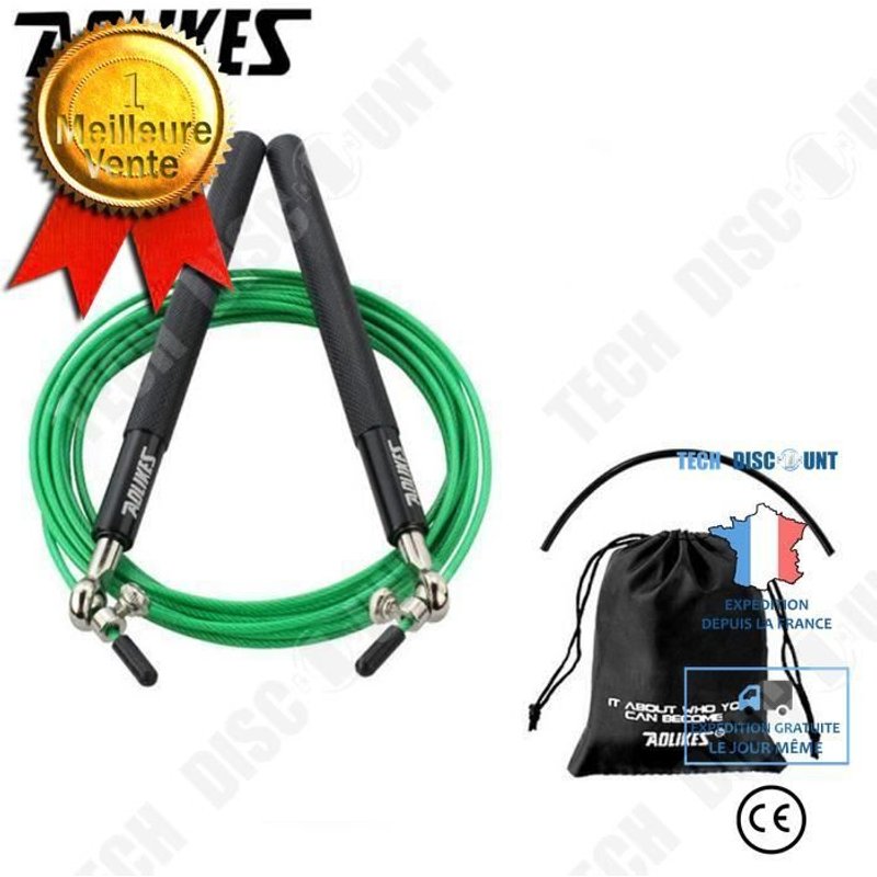Td® Vitesse Corde À Sauter En Acier Réglable Par Câble Fitness Exercice Crossfit Boxe Entraînement Accessoire Sport Gym