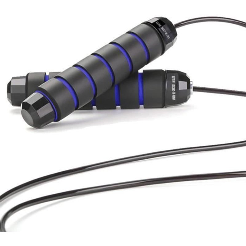 Td® Corde À Sauter De 3mètres/Grande Vitesse Câble Acier Ajustable Avec Roulement À Bille(Noir Et Bleu)/ Résistante Et Solide /