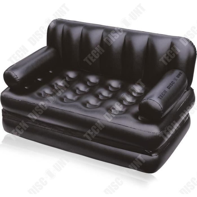 Td® Canapé-Lit Gonflable Double Ménage Épaissi Multifonctionnel Cinq-En-Un Canapé Pliant Gonflable Paresseux Extérieur Gonflable
