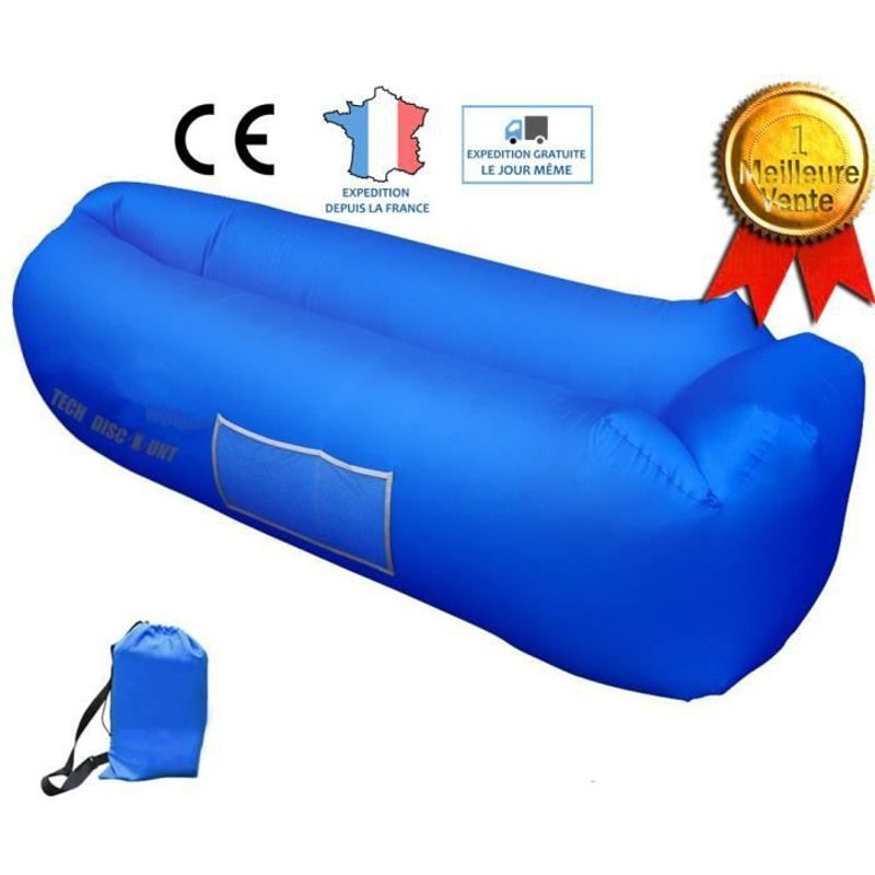 Td® Bouée Gonflable Piscine Hamac Gonflable Matelas Chaise Flottant Jacuzzi Plage Summer Fun Oreiller Sac De Rangement Étanche Pliab