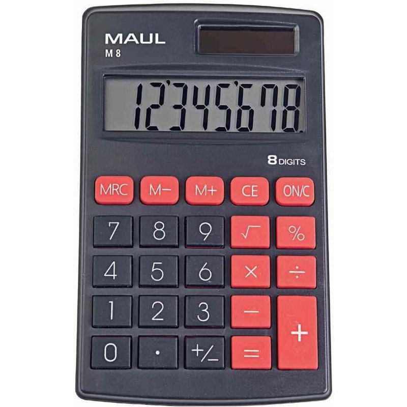 MAUL Calculatrice de poche M 8, 8 chiffres, noir