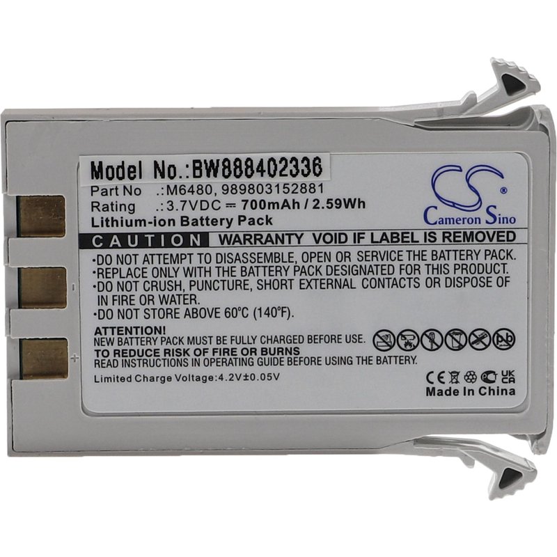 vhbw Batterie compatible avec Philips Expression MR200, Precess Blue, Precess Wireless Module appareil médical (700mAh, 3,7V, Li-ion)