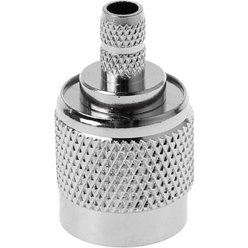 connecteur coaxial RF mâle à sertir, nickelé, pour câble RG58 RG142 RG400 LMR195