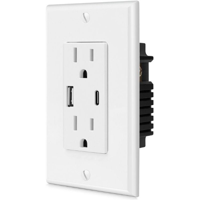 Prise murale Standard américaine Type A et C, adaptateur d'alimentation de Charge, prises Duplex à grande vitesse 15A 125V