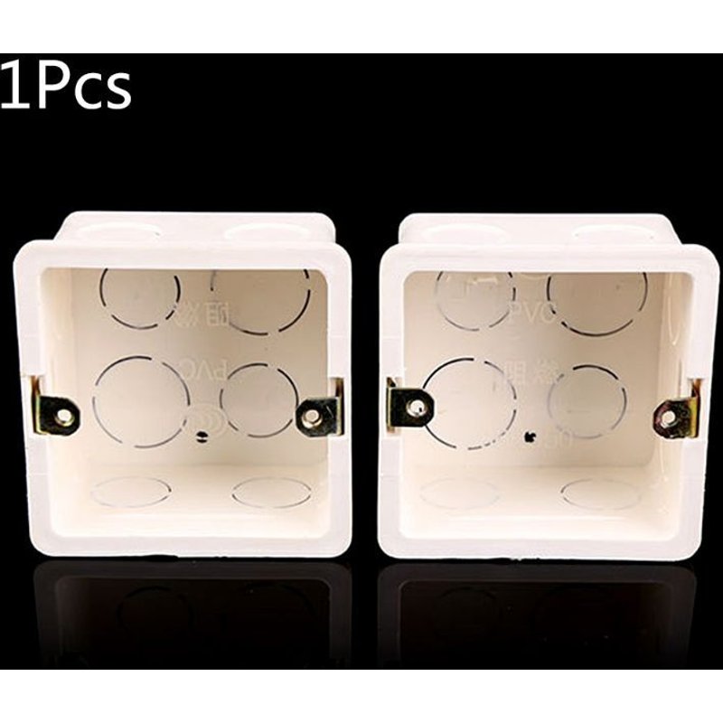 Boîte de jonction murale en PVC 80x80, Cassette pour interrupteur, Base de commutateur, boîte inférieure, boîte électrique, accessoires