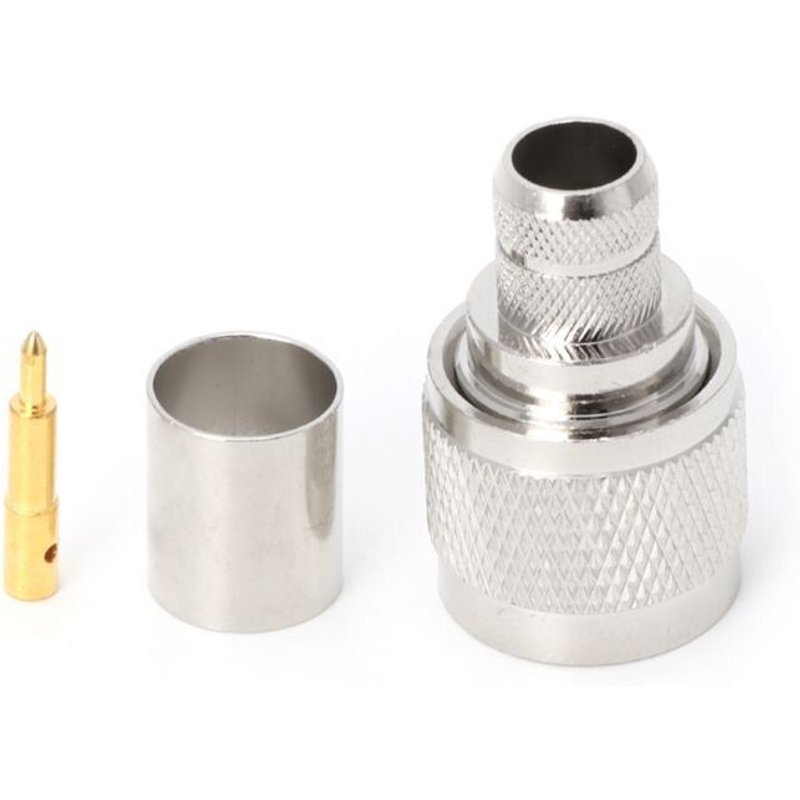 1 jeu de connecteurs RF à sertir de Type N, adaptateur de convertisseur Coaxial pour câble LMR400 RG8