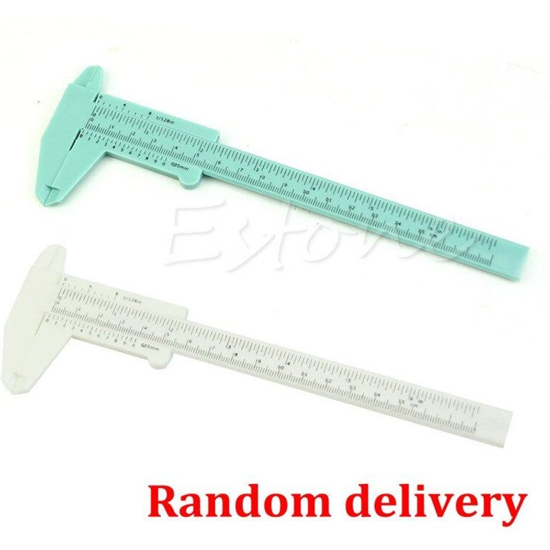 OOTDTY règle en plastique, nouvelle jauge coulissante de 6 pouces 150mm pied à coulisse mesure de bijoux