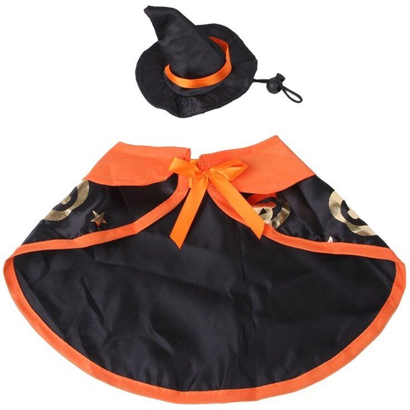 Cape D'halloween Pour Animaux De Compagnie, VĂȘtements Doux Avec Chapeau Pour FĂȘte De Jeu De RĂŽle 53ca