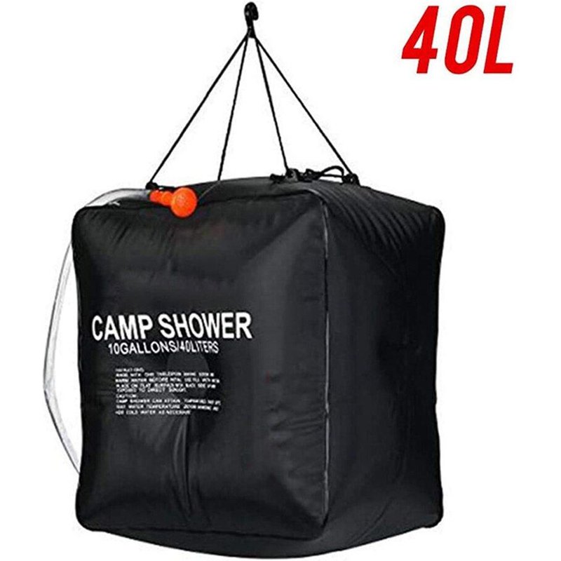 Pomme de douche solaire 40l, sac à eau, Camping en plein air, outil de douche, chauffage pliable, Camping randonnée escalade, sac de bain, pommeau de douche commutable