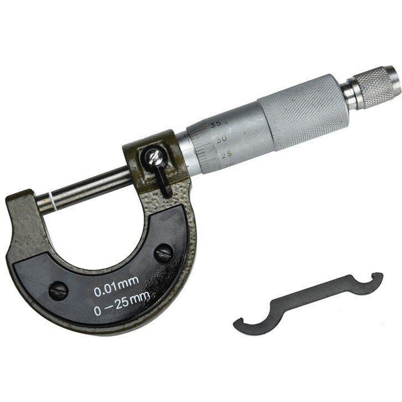 Micromètre extérieur, jauge 0-25mm/0.001mm, pied à coulisse, outil de mesure de précision pour l'inspection du travail des métaux, 1 pièce