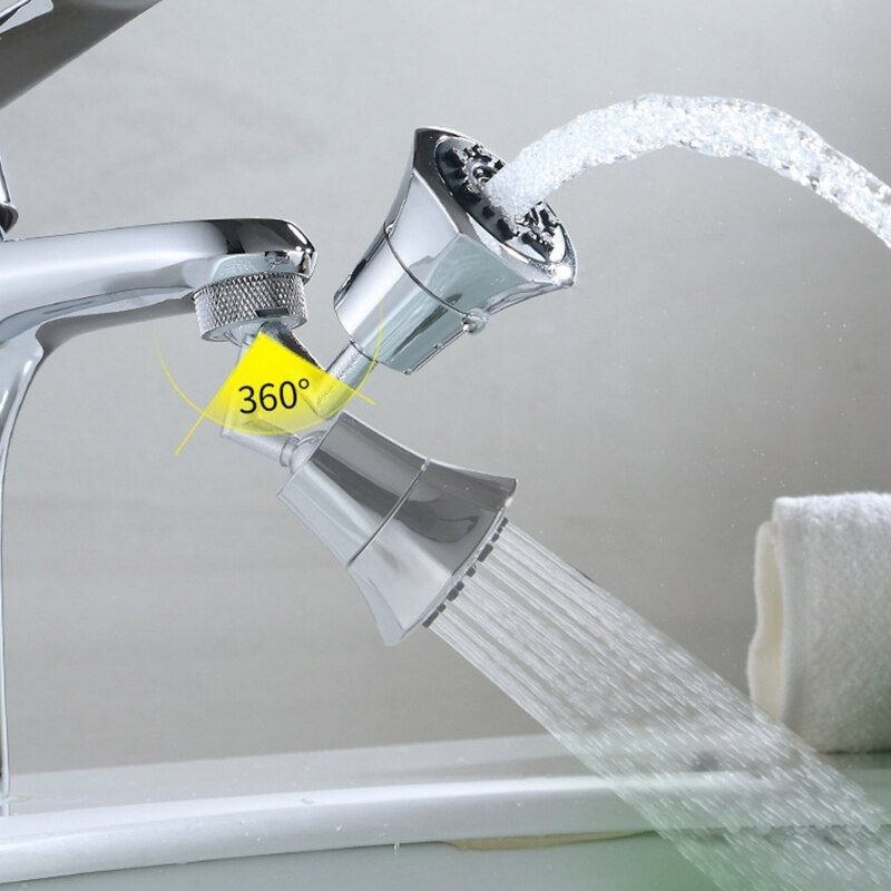 Pulvérisateur rotatif à 360 degrés, sortie d'eau, robinet pivotant résistant aux éclaboussures, grand Angle, grand débit, double fonction, filtres à eau, pour 40JA