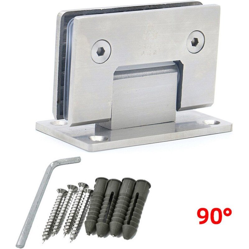 Charnière de porte en verre sans cadre à 90 degrés, facile à installer, pratique, Durable, pour salle de bain, épaisseur appropriée 6-12mm