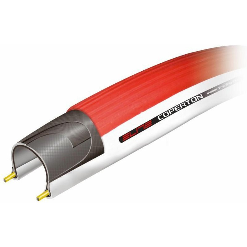 Pneu home-trainer Elite Coperton 700x25C TS Rouge