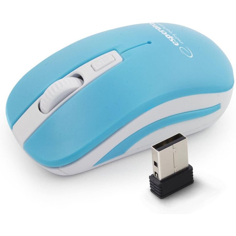 ESPERANZA Souris Sans Fil 2.4GHZ Optique 4D USB URANUS Bleu