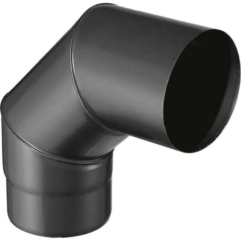 JONCOUX Coude 90° pour tuyau EMAIL 0,7 mm - Ø180 - Noir mat
