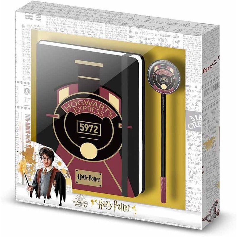 Harry Potter - Carnet De Notes Avec Stylo Set Cadeau Hogwarts Express