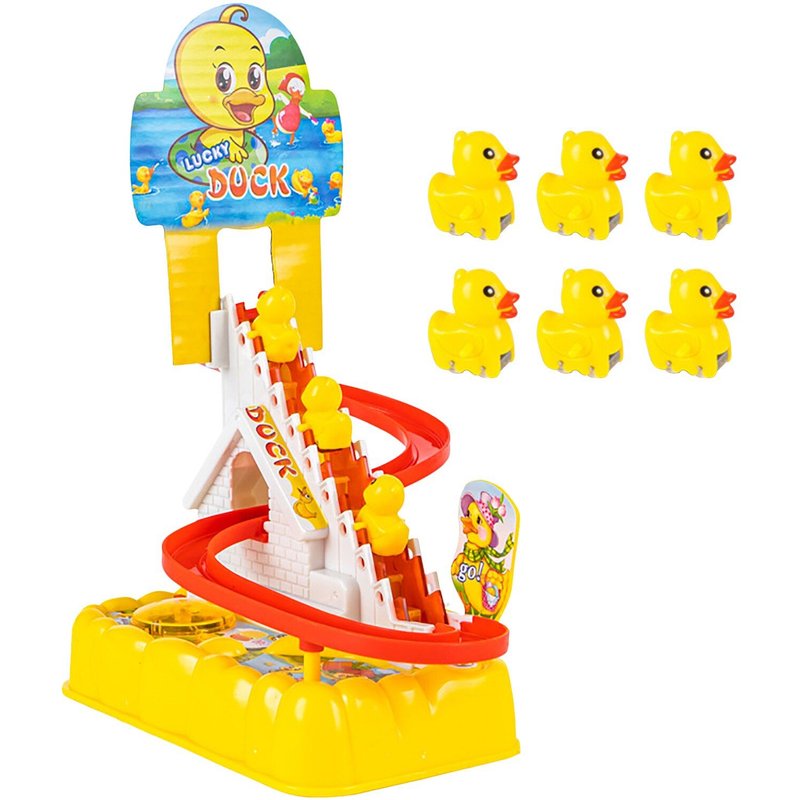 Jeu De Montagnes Russes En Forme De Canard, 6 Pièces, Jeu Éducatif Avec Lumières Clignotantes Led, Piste De Jeu Pour Enfants