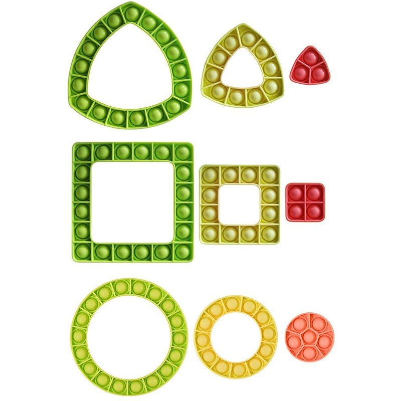 Jouets De Fidget En Silicone De Forme Géométrique, Jouet Sensoriel Anti-Stress, Relaxant, Autisme, Soulage Le Stress, Besoins Spéciaux