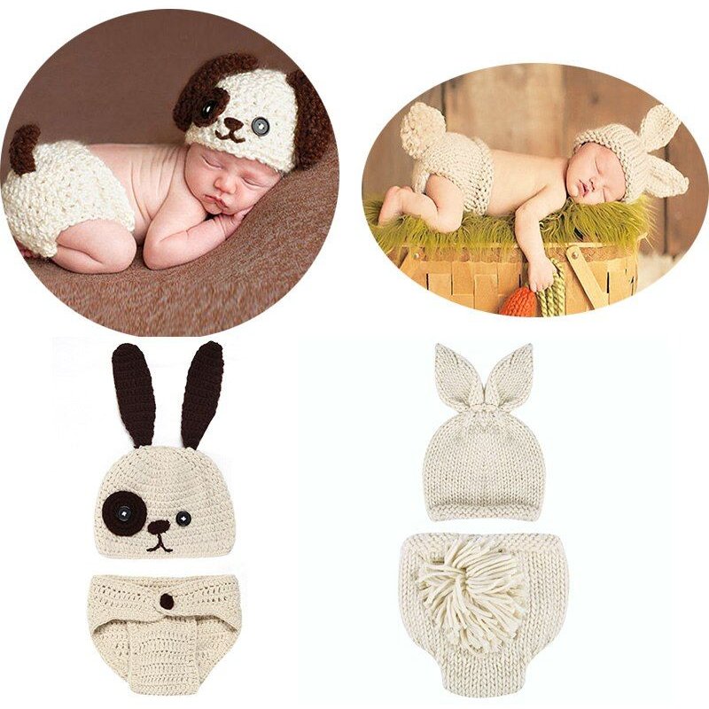 Accessoires De Photographie Pour Nouveau-Né, Costume En Coton, Panda, Fait À La Main, Cheveux Pour Filles, Accessoires De Photographie Pour Bébé
