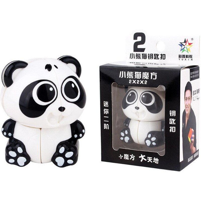 Cube Magique Panda Tigre 2x2 Mini Porte-Clés Animal Jouet Cube De Vitesse Panda/Tigre/Souris/Pingouin Éducatif 2x2x2 Cubo Mages