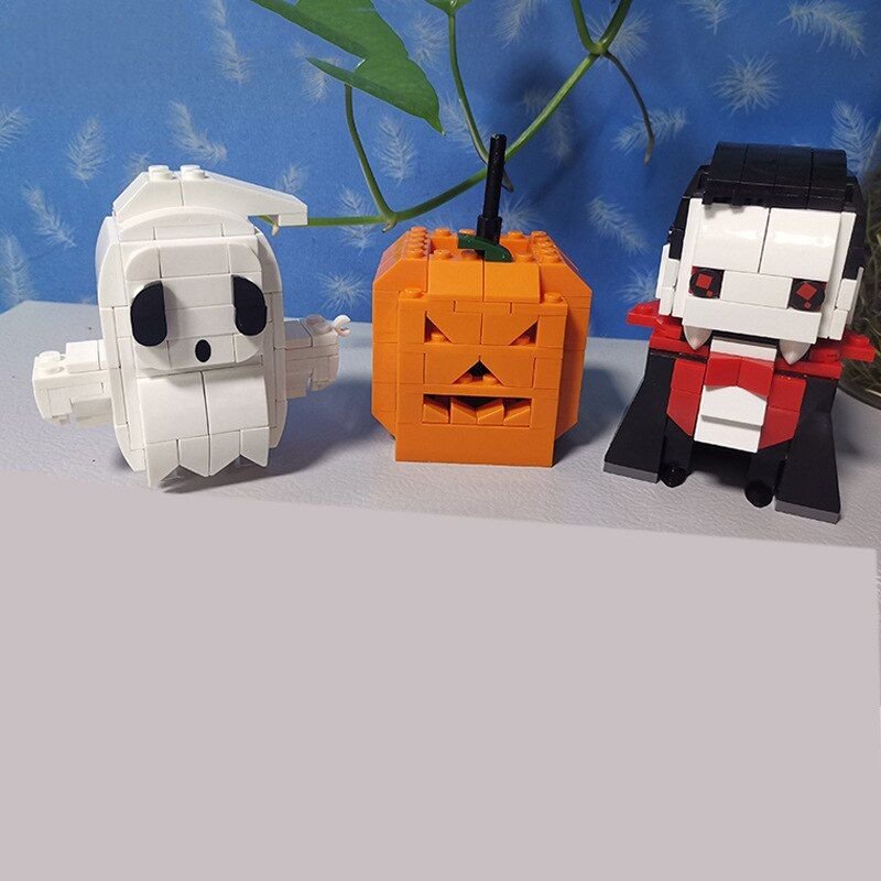 Blocs De Construction De Modèle De Scènes De Joyeux Halloween 2021, Cadeaux Moc Ghost Citrouille Tête Briques Bricolage Jouets Pour Enfants