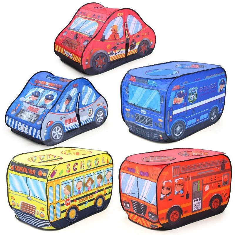 Tente De Jeu Pliable Pour Enfants, Maison De Jeu, Pompier, Policier, Camion De Pompiers, Cadeaux D'anniversaire