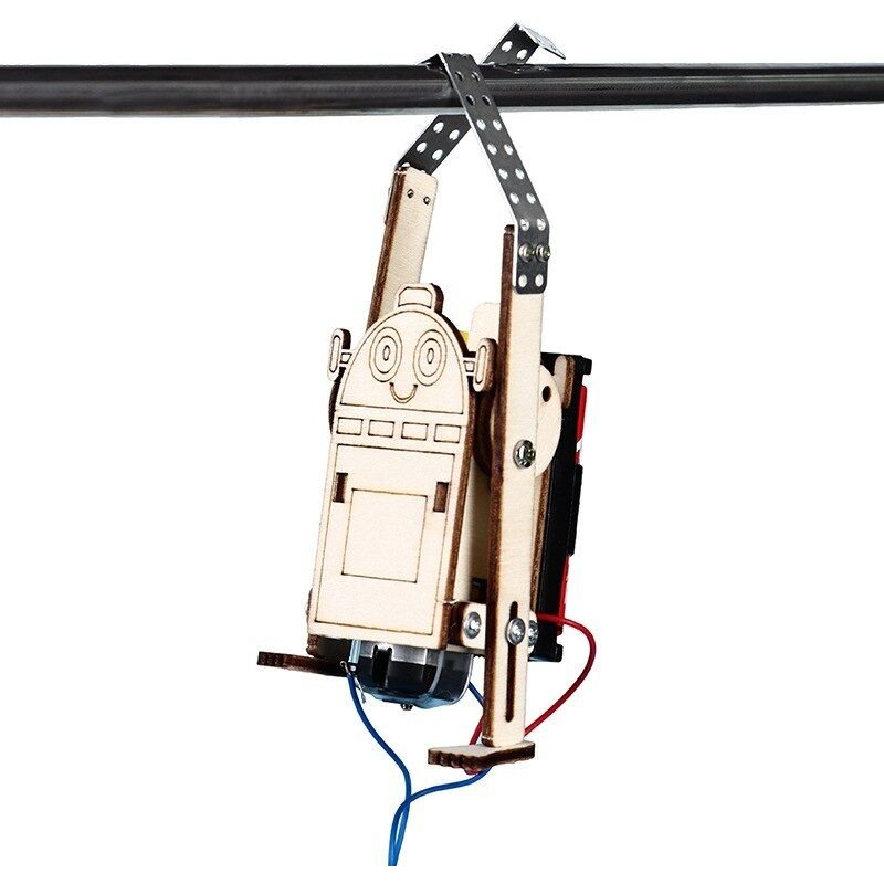 Jouet De Robot D'escalade À Corde, Blocs D'assemblage En Bois, Gizmo Électrique Créatif, Jouet De Bricolage Pour Étudiant Science Technologie Modèle Jeu De Cerveau