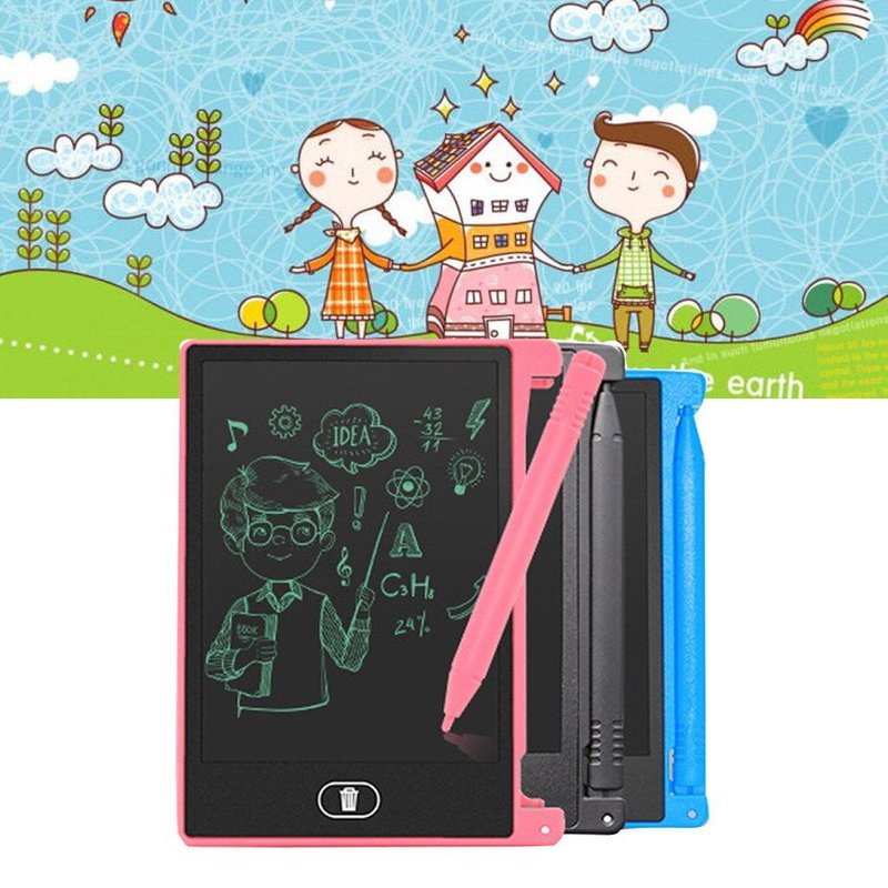 Planche À Dessin De Peinture Magique, Écran Lcd De 4.4 Pouces, Sans Papier, Bloc-Notes, Tablette Pour Écriture, Cadeau D'éveil Pour Enfants