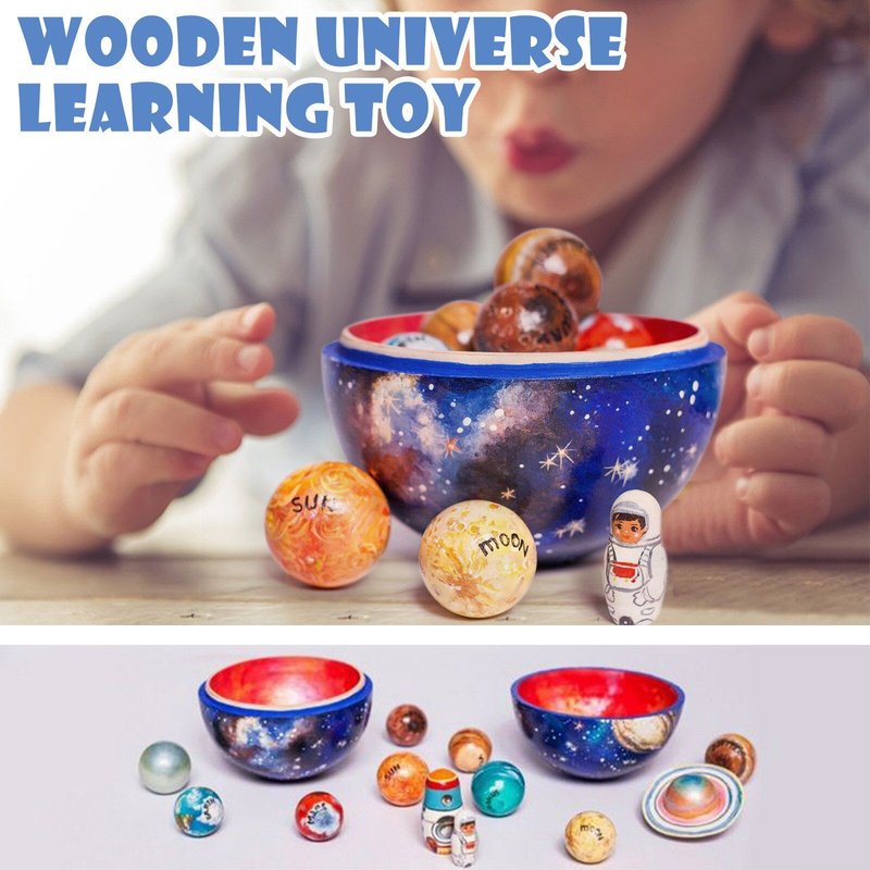 Jouet En Bois Et Plastique Du Système Solaire, Univers Huit Planètes, Jeu D'apprentissage, Cours Spatial Éducatif, Jouets De Famille, Cadeau De Noël Pour Enfant