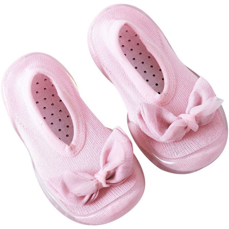 Chaussons En Caoutchouc À Semelle Souple Pour Bébés Filles, Chaussons Kawaii Invisibles, Chaussons Coupés