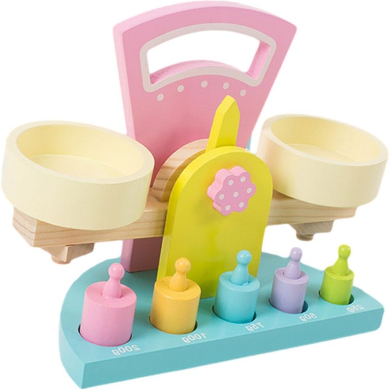 Jouet Éducatif Montessori, Petit Balance En Bois, Avec Poids, Pour Enfants, Cadeaux D'anniversaire Pour Bébés