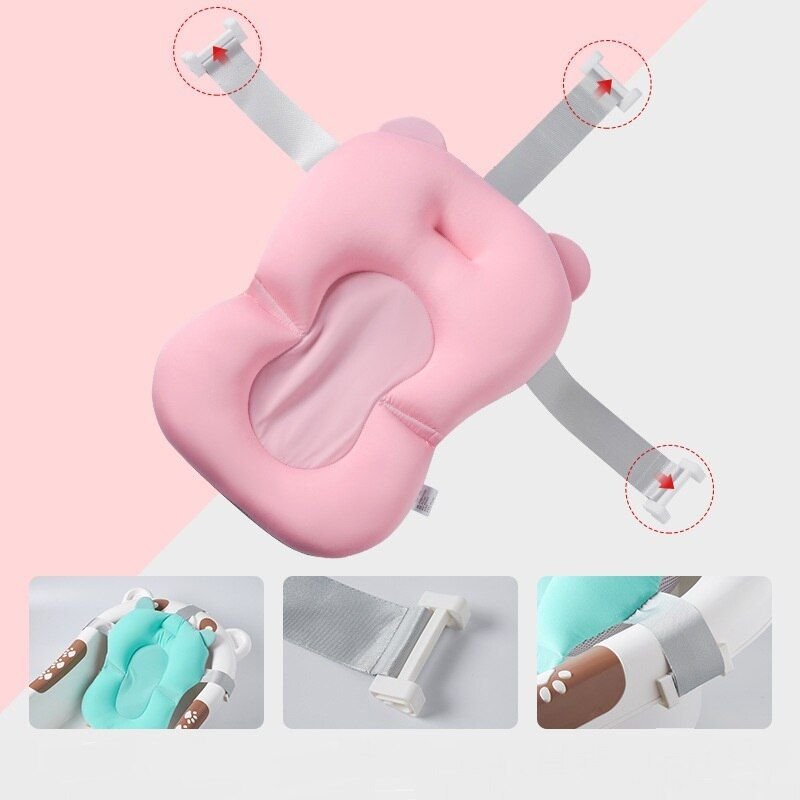 Coussin De Bain Pour Bébé, Portable, Réglable, Antidérapant, Pour Douche, Support Pour Nouveau-Né, À Suspension, Pliable