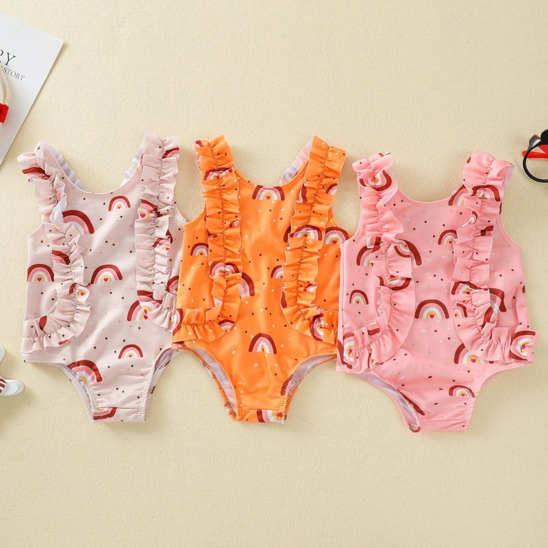 Vêtements D'été Pour Bébés Filles, Barboteuse Florale, Combinaison Sans Manches À Volants Avec Bandeau, 2022