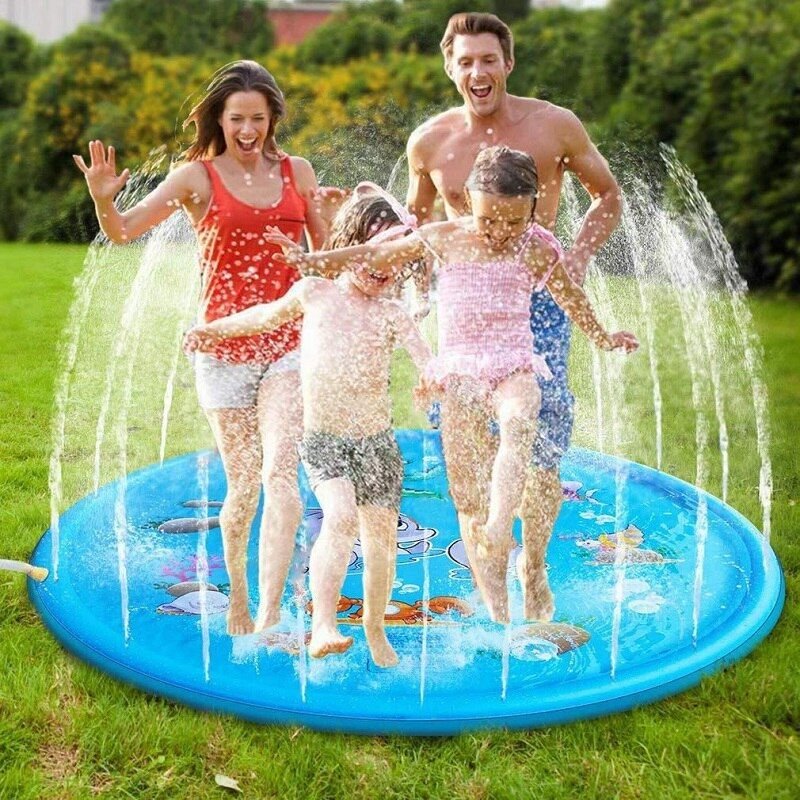 Tapis De Jeu D'eau Pour Enfant, 170cm, Jet D'eau, Fontaine, Fête À La Plage, Flotteur, Jouets De Piscine, Anneau De Natation